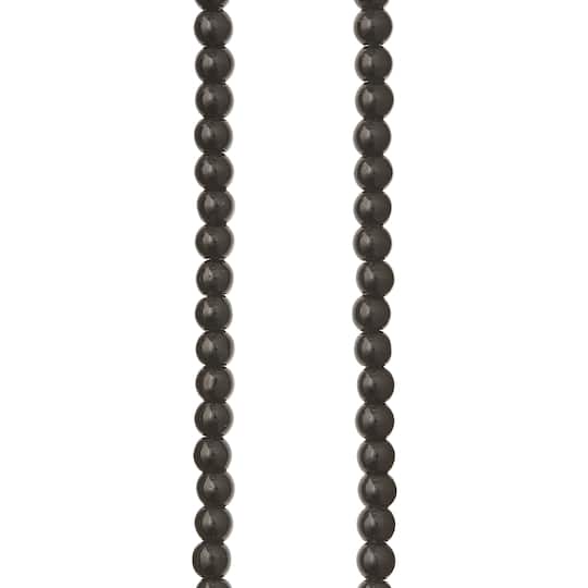 Round Black Jasper Beads, 4mm by Bead Landing™